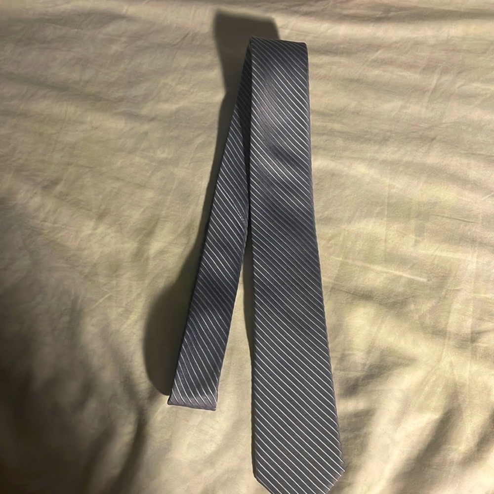 Calvin Klein stripe tie men’s blue